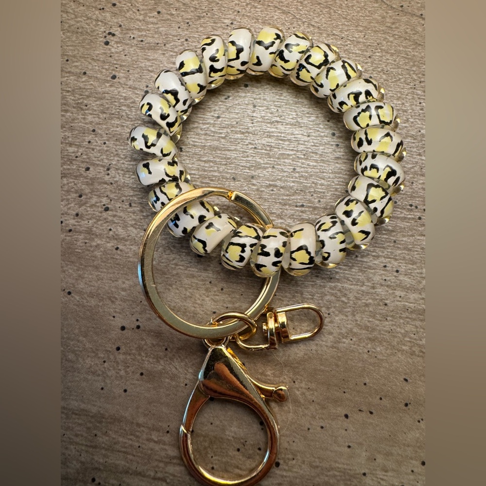 Leopard Print Keychain Bracelet